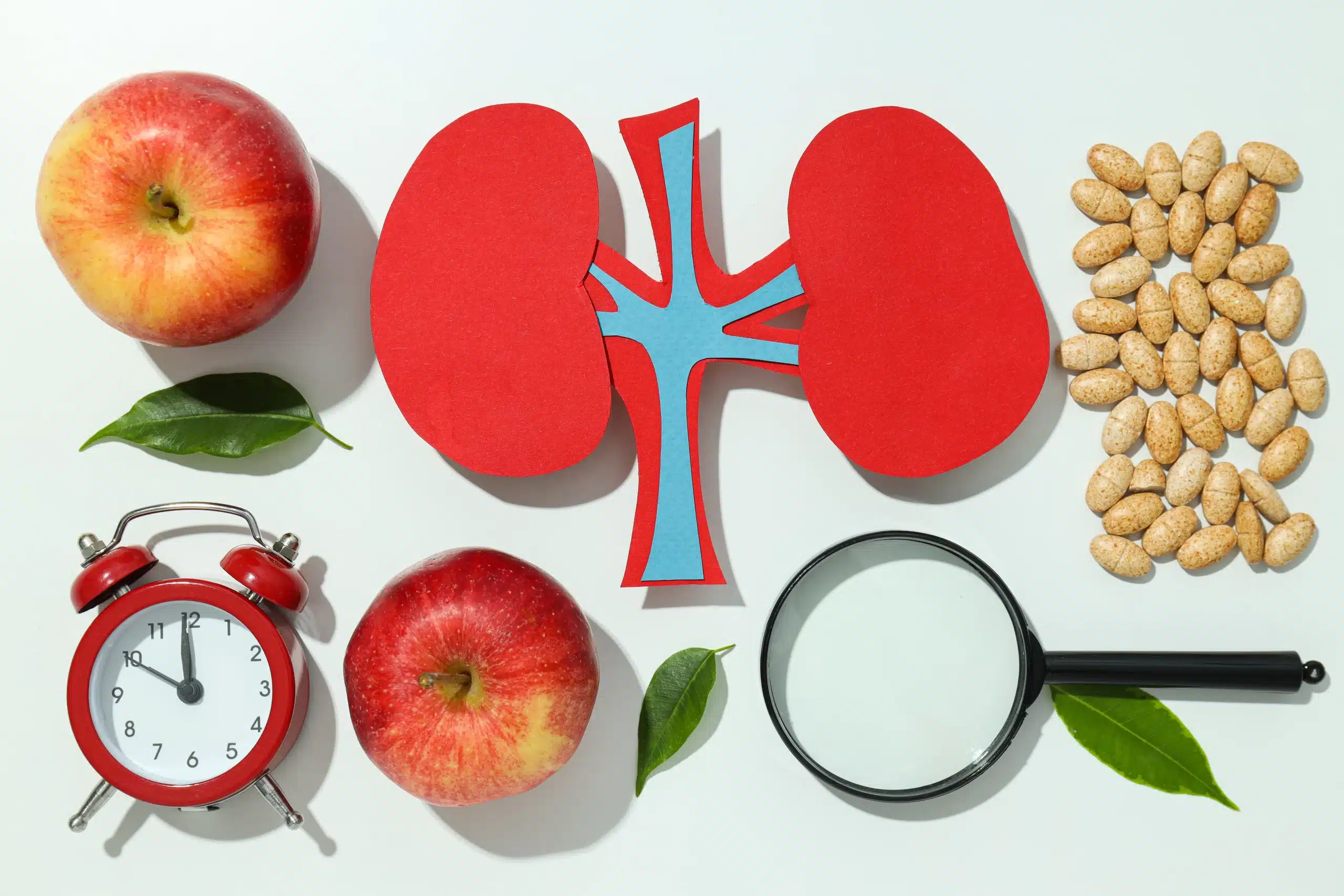 A photo representing foods essential for kidney health.